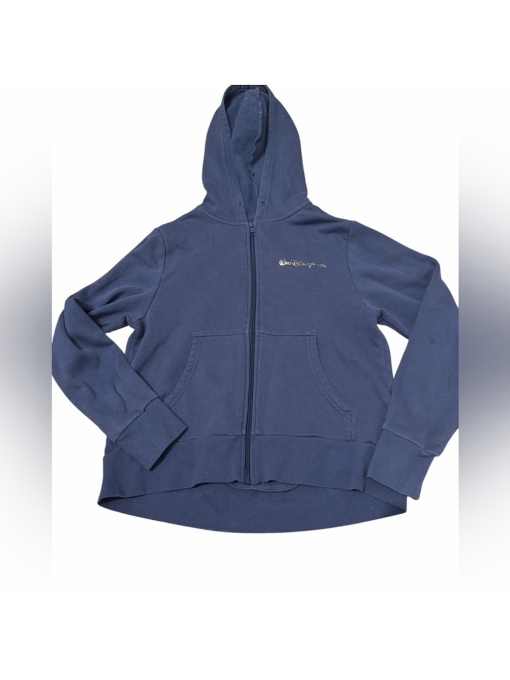 Disney Women's Zip Hoodie - Most Magical Place On Earth- Navy Gold size Small - Picture 2 of 3